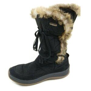 Pajar Winter Boots Womens US 7 7.5‎ EUR 38 Black Mid Calf Fur Lined
